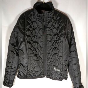 Marker Black Quilted Puffer Zip Up Women's Ski Jacket Size Large
